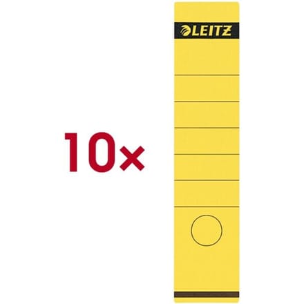 Leitz zelfklevende rugetiketten 1640 formaat 58 x 290 mm., kleur geel