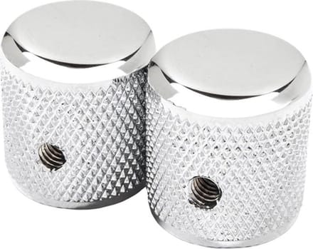 Fender 1958 Telecaster Knurled Knoppen Set - Chroom (2 Stuks)