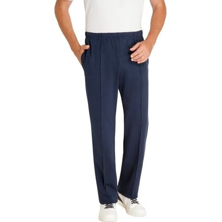 Comfortabele herenbroek met vouw blauw - Blauw - Maat - 60