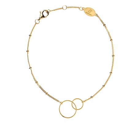 Lauren Sterk Amsterdam - cirkels armband - vriendschapsarmband -verguld - extra coating