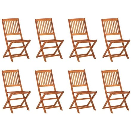 vidaXL - 9-delige - Tuinset - 220x90x75 - cm - massief - acaciahout