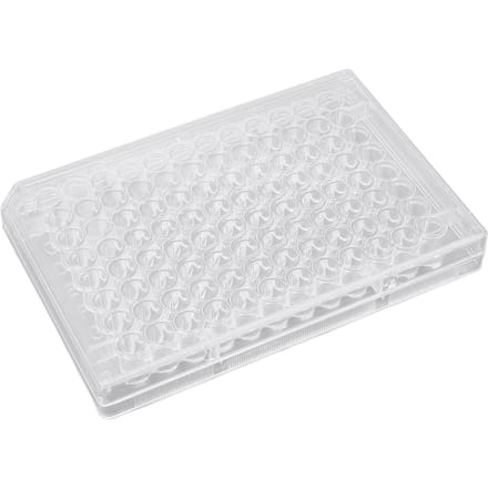 10 stuks Weefselkweekplaat 96-putjes Helder Polystyreen Celgroei Kweekplaat met Plastic Deksel voor Laboratorium Flat Bottom white