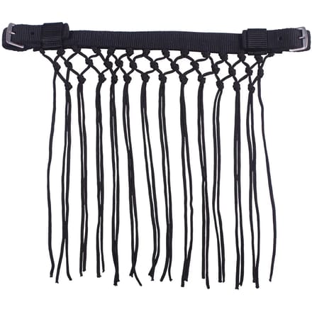 Vliegenfrontriem Knotted Zwart Cob