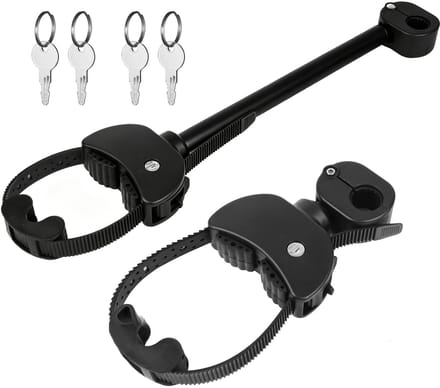 Zwarte Framehouder Set met Band Fietsendrager (2 Stuks) – 45 cm Strap – Voor E-bike & Fiets – Caravan & Camper