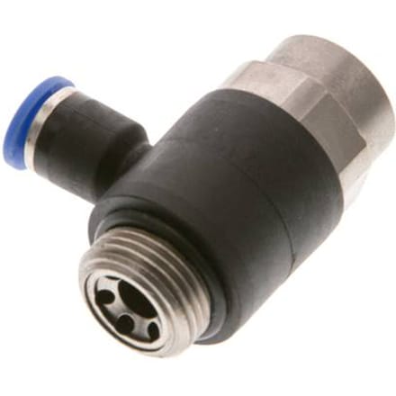 L-stuk Regelventiel 6 mm - G3/8'' Regeling-Uit Messing/Nylon Sleufschroef