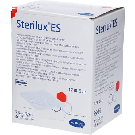 Hartmann Sterilux Es 7,5x7,5cm 8l. St. 40x3 P/s