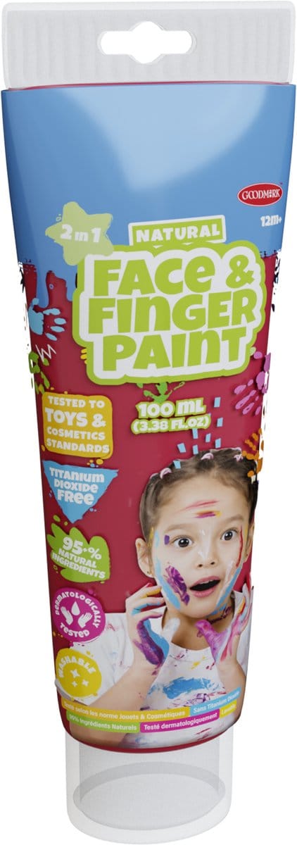 Natural Face & Fingerpaint 100ml tube Rood Verven en kleuren