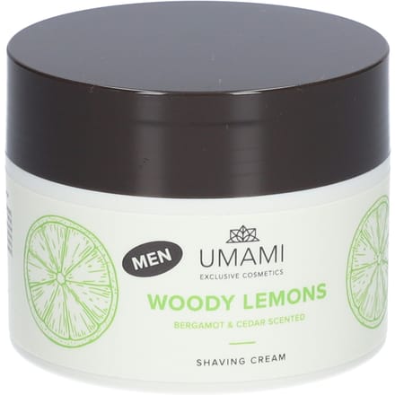 Umami Men Woody Lemons Shaving Cream Bergamot & Ceder 250 Scheerschuim