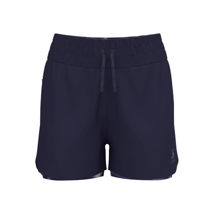 Odlo Zeroweight Print 3in 2in1 Hardloopshorts Dames-Donkerblauw
