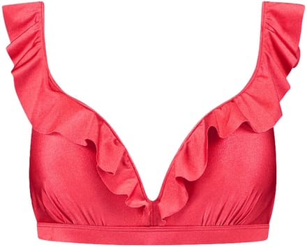 Beachlife padded wired bikini top in de kleur rood.
