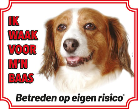 Kooikerhondje Waakbord - Ik waak voor mijn baas