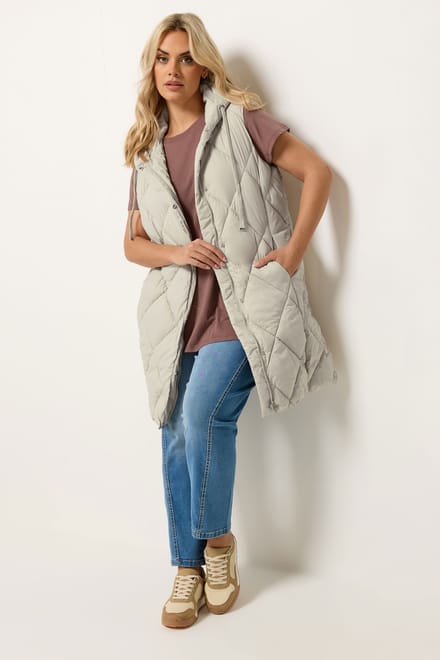 Yours Ivoorwit Midi Gilet Size 42