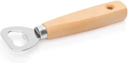 Ouvre-bouteille en bois avec œillet de suspension ergonomique