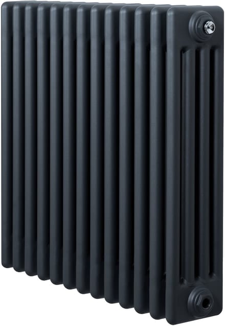 Traditionele 4-kolom radiator - horizontaal - grijs - 600x605 mm