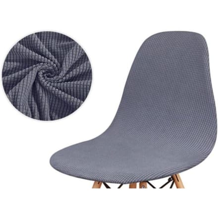 Hoes voor Scandinavische stoel - Dik jacquard, donkergrijs