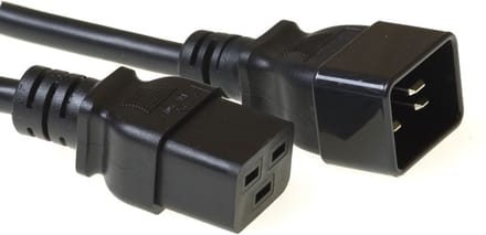 ACT Netsnoer C19 - C20 zwart 3 m AK5087