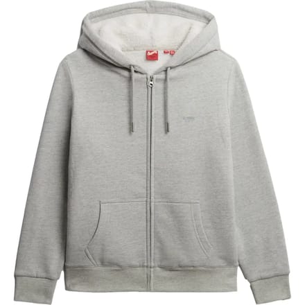 Superdry - Essential Borg Gevoerde Zip Hoodie - Dames - Hoodies