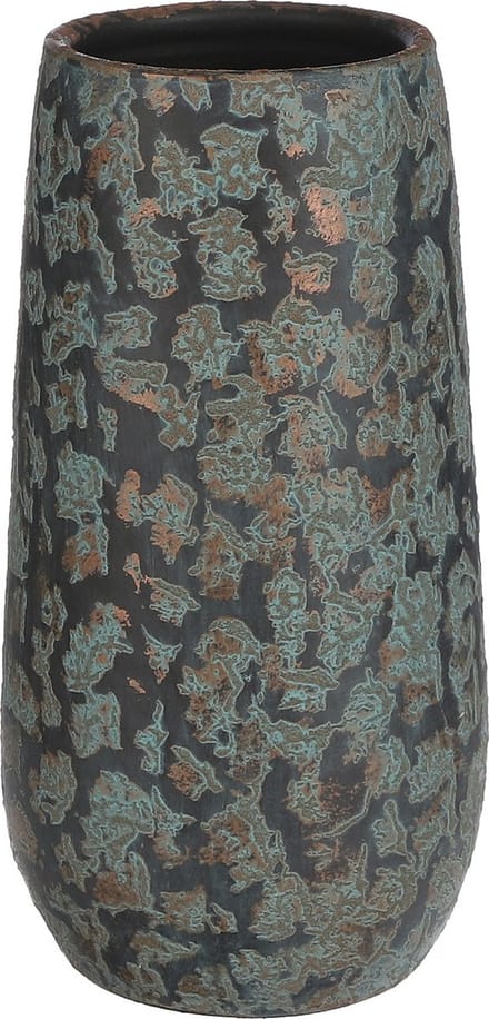 Mica Decorations Bloemenvaas Clemente - 35 x 17 cm - groen/koper - keramiek - vaas