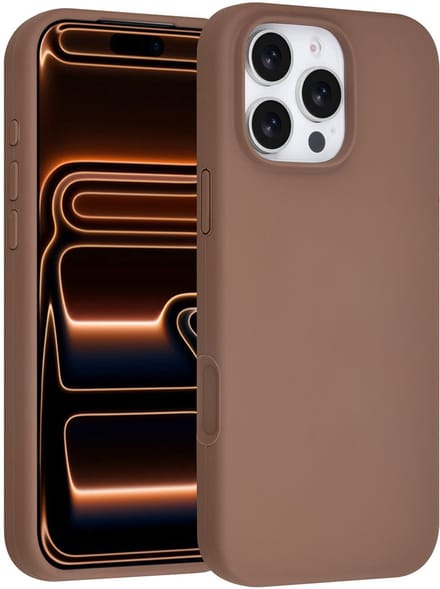 TUNIQ telefoonhoesje voor Apple iPhone 16 Pro Max - Siliconen backcover - Bruin