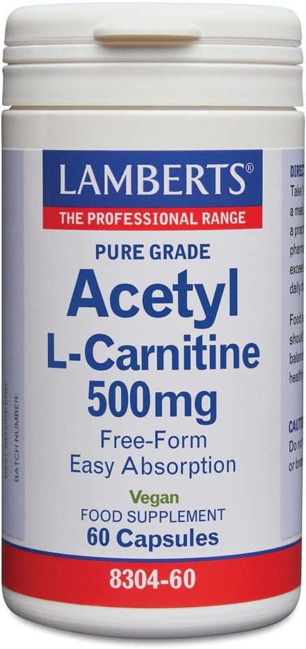 Lamberts Acetyl-L-Carnitine 500mg 60 Capsules