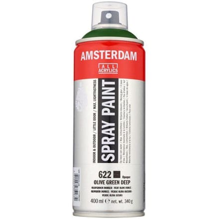 Bombe de peinture Amsterdam 400 ml vert olive foncé vert