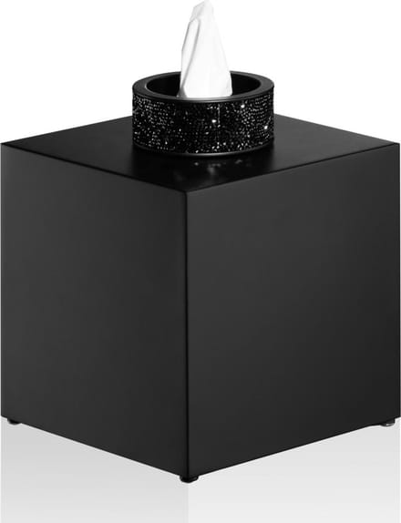 Tissuebox - ROCKS KB, mat zwart.