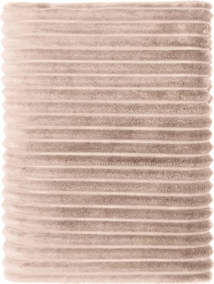 Mistral Home - PLAID - recycled flannel - 150 x 200 cm - effen kleur - beige- Duurzaam