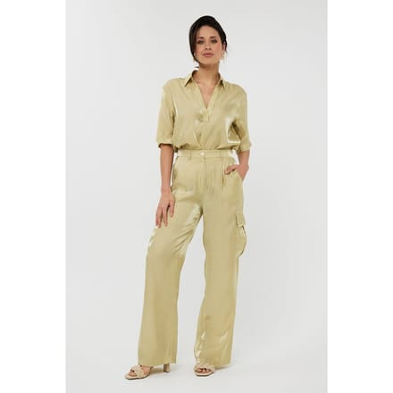 EsQualo Trousers Cargo Silky Touch Lemon Pie Größe: 40 | Cargohosen Outlet | Damen
