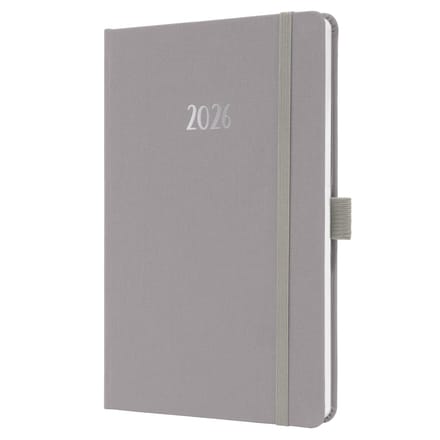 Sigel weekagenda Feel 2026 formaat A5 Pearl Grey hardcover