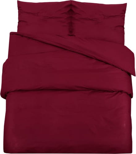 vidaXL - Dekbedovertrekset - lichtgewicht - 140x200 - cm - microvezel - bordeaux