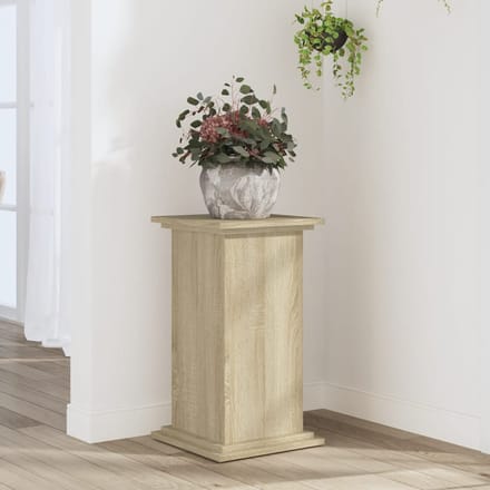 vidaXL - Plantenstandaard - 33x33x60 - cm - bewerkt - hout - sonoma - eikenkleurig