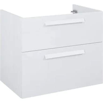 Elita Wastafelonderkast Ness 70cm - Hoogglans Wit Glanzend - Met 2 Lades