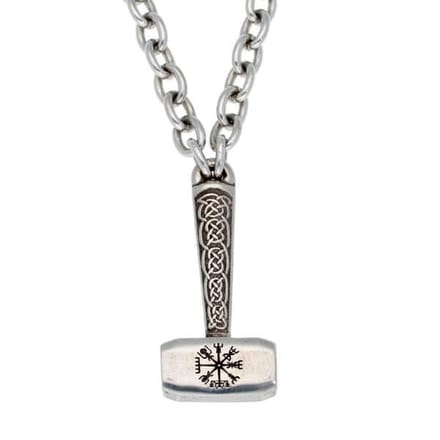 St Justin Thor's hamer aan dikke ketting (PN2052)