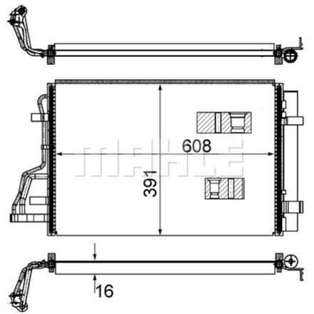 Condensator, airconditioning MAHLE AC 697 000S