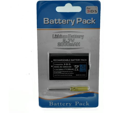 Oplaadbare lithium-ionbatterij voor Nintendo 3Ds 3,7 V 2000 mAh