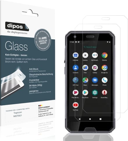 dipos – 2x Pantserfolie geschikt voor Topicon MDT661 | 9H Screenprotector
