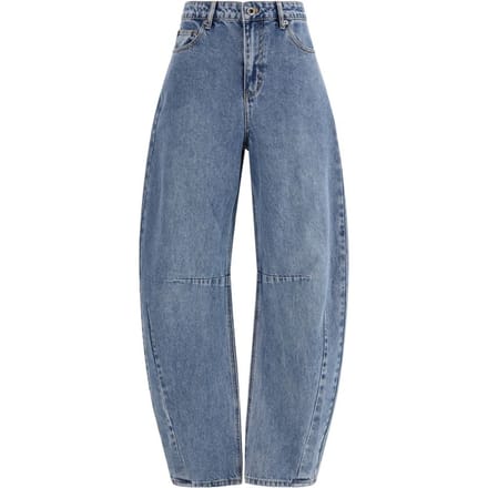 Self-Portrait Blauwe Katoenen Relaxed Fit Jeans
