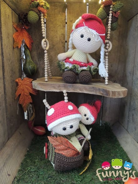 Haakpakket Funny Mushroom set