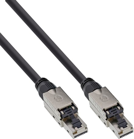 InLine® Patchkabel, U/UTP, Cat.6A, halogeenvrij, AWG23 koper, zwart, 40m