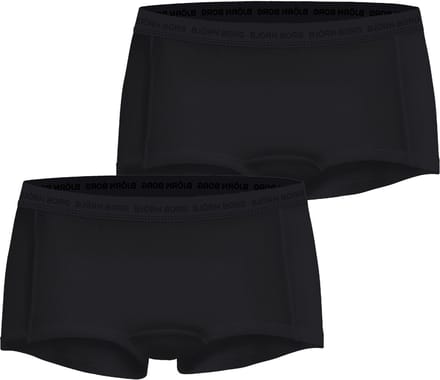 Björn Borg dames Core minishorts - boxers korte pijpen (2-pack) - zwart - zwart