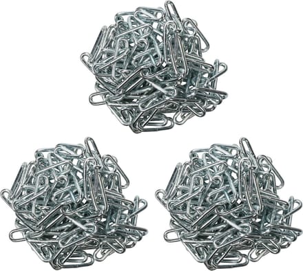 Benson Ketting / voetkettingen / kettingschakels - 3x - staal - 3 m - 6 mm - Handelsketting