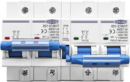 125A 2P Plus 2P DC MTS Dual Power handmatige overbrengingsschakelaar, stroomschakelaar, MCB voor PV-systeem 2P + 2P (100A)