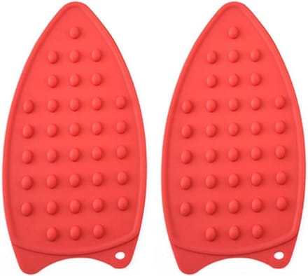 Siliconen Strijkmat - Hittebestendige Mat - Bescherming Strijkijzer - Verhoogde Antislip Grip - 2 Stuks - Rood