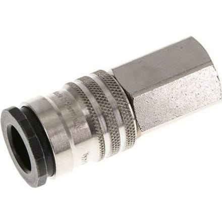 Staal/Vernikkeld Messing DN 10 Luchtkoppeling Snelkoppeling G 3/8 inch Binnendraad - CLS10-F-SBN-P-038
