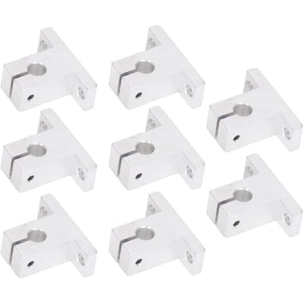 8 stuks Lineaire Bewegingsrail Klemstang Geleiding Ondersteuning Aluminium voor As 3D Printer Accessoire white