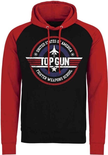 Top Gun Hoodie/trui -M- Fighter Weapons School Zwart/Rood