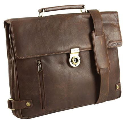 Harold's Crunchy Aktentas Leder 40 cm - cm ( Zoll) - braun