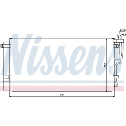 Condensator, airconditioning NISSENS 94992