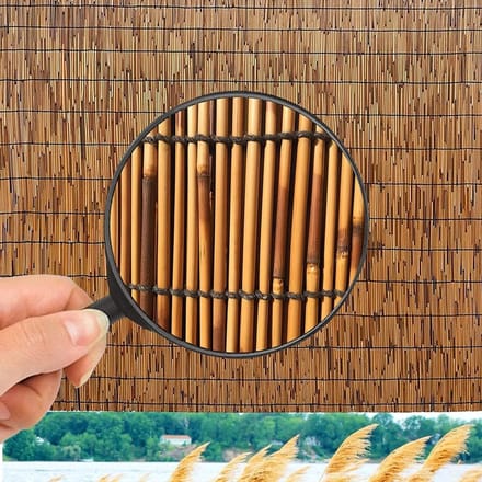 Balkonscherm Bamboe - Windscherm Rol - Privacy Creëren - Handgeweven Duurzaam - 101x700cm - Natuurlijk