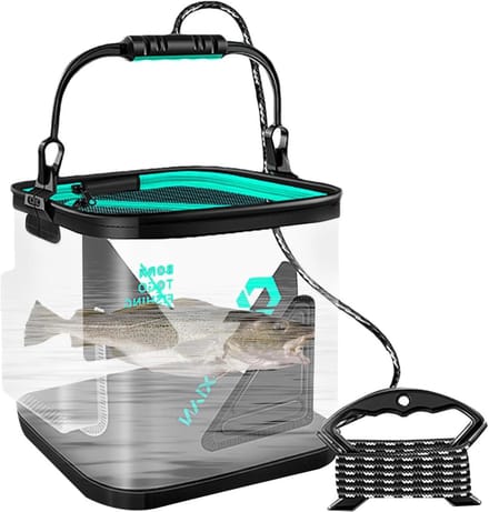 Opvouwbare Visemmer - Draagbare Aastank - Outdoor Activiteiten - Waterdichte Coating - 8 Liter - Transparant